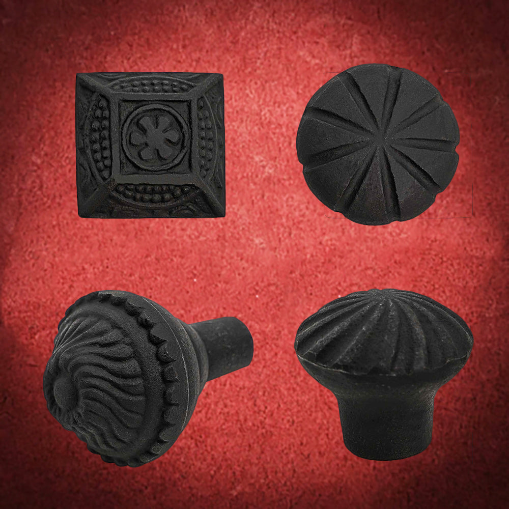 black iron door knobs