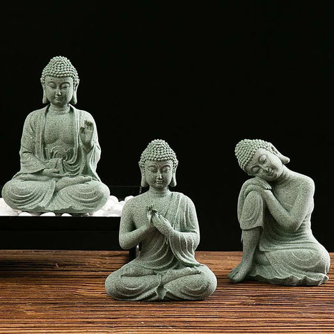 uddha Stones Tibetan Meditation Contemplation Buddha Serenity Compassion Statue Figurine Decoration