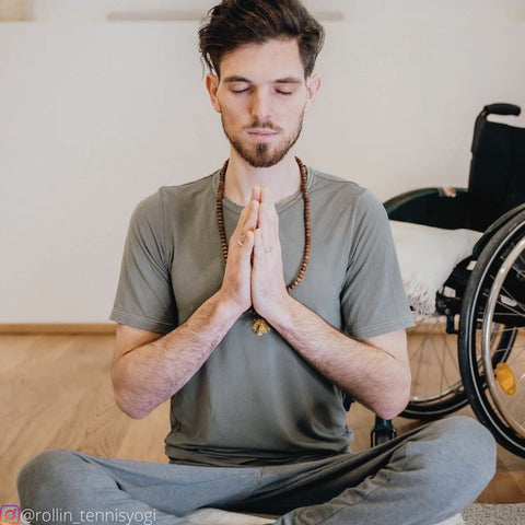 Martin Meditating with his Wheelchair