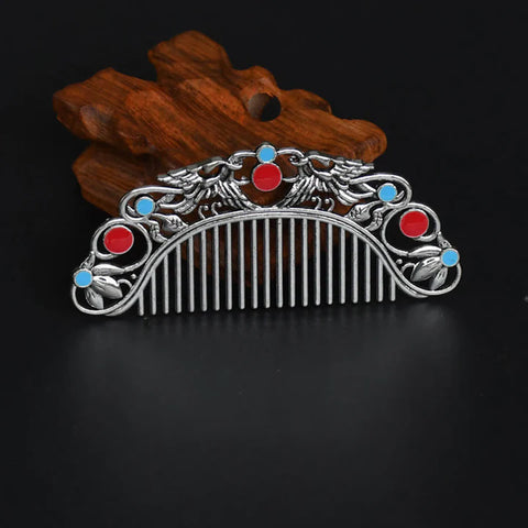 Buddha Stones Lucky Dragon Phoenix Protection Strength Comb