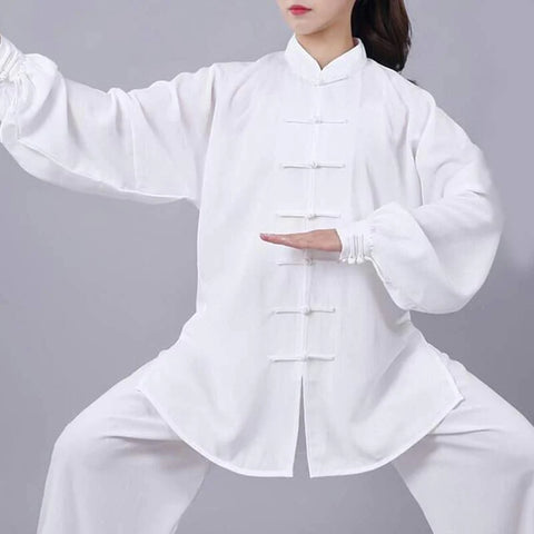 Meditation Zen Prayer Spiritual Tai Chi Qigong Practice Unisex Embroidery Clothing Set