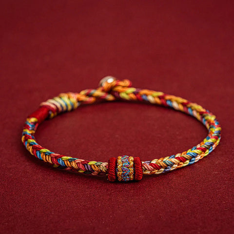 Buddha Stones Handmade Dragon Boat Festival Luck Colorful Rope Child Adult Bracelet
