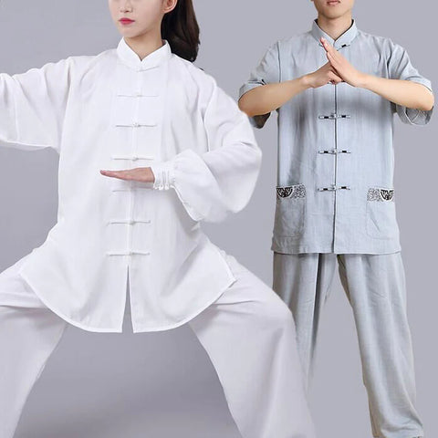 Buddha Stones Meditation Zen Prayer Spiritual Tai Chi Qigong Practice Unisex Embroidery Clothing Set