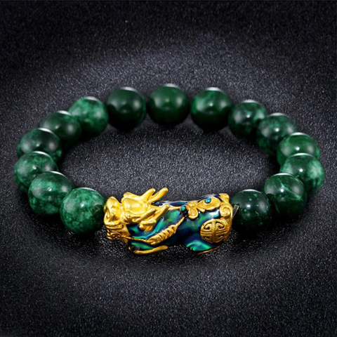 Buddha Stones FengShui PiXiu Jade Protection Bracelet