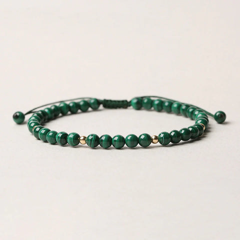 Buddha Stones Natural Malachite Protection Calmness String Bracelet