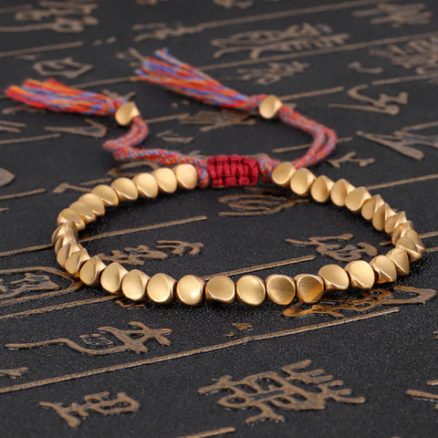 Buddha Stones Tibetan Copper Beads Healing Luck Bracelet