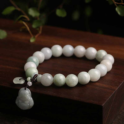 Natural Jade Pi Xiu Buddha Gourd Apple Success Bracelet