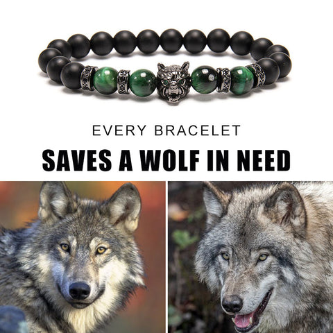 Buddha Stones “Save A Wolf” Bracelet Bracelets Bracelets 2