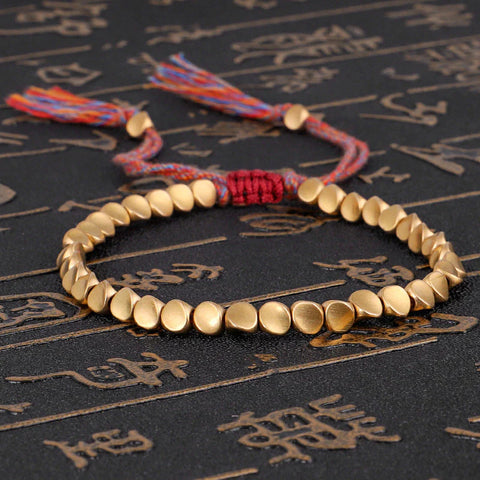 Buddha Stones Tibetan Copper Beads Healing Luck Bracelet