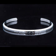 Six True Words Engraving Titanium Steel Blessing Protection Bracelet