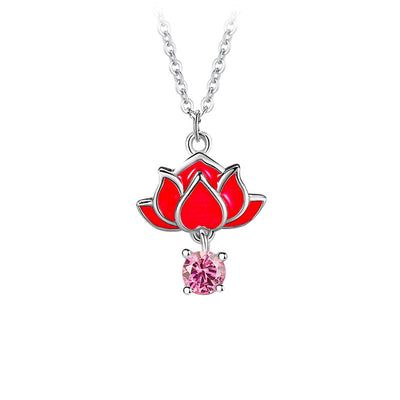 925 Sterling Silver Lotus New Beginning Necklace Pendant
