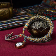 Tibetan Handmade Luck Thangka Prayer Wheel Charm Weave Samsara Knot String Bracelet