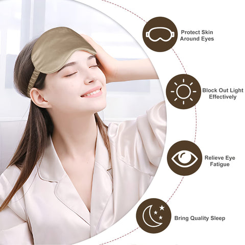 Luksus øjenmaske og sovemaske i 100% Mulberry silke i smukt design og fleksibelt funktionalitet