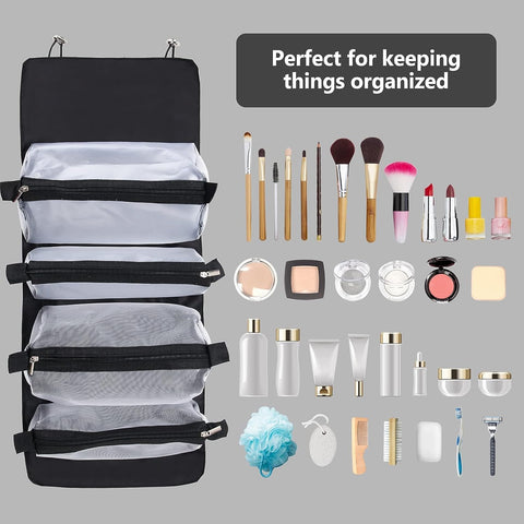 Makeup taske og foldbar toilettaske med masse af plads
