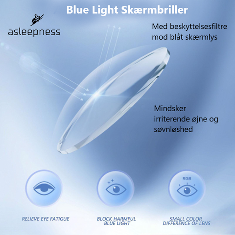 Blue Light Skærmbriller uden styrke mod skadelige blå lys
