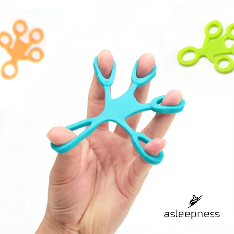 Sunde Sensorisk Fingergreb Elastikker og træningsbånd i silikone i grøn, blå og orange