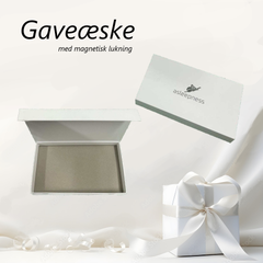Hvid og elegant gaveæske til silkemasker fra Asleepness