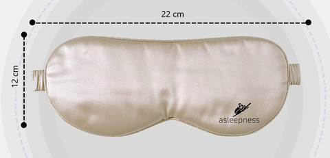 Silkemaske i mål 22x12 cm i beige