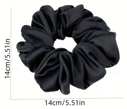 Mål for sort Ekstra store hårelastikker og hårpynt  14 cm og 16 cm