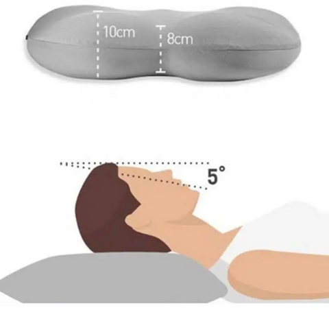 3D Ergonomisk nakkepude og hovedpude i grå