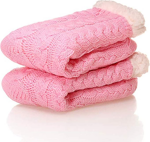 Bløde bomuldsstrømper og hyggestrømper og sokker i pink