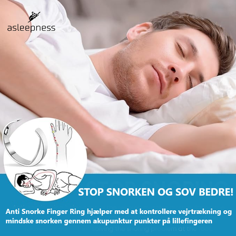 Anti snorke finger ring med akupunktur stopper snorken