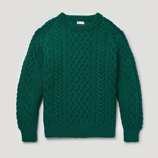 jieda21aw MIX CABLE KNIT（GREEN） www.krzysztofbialy.com