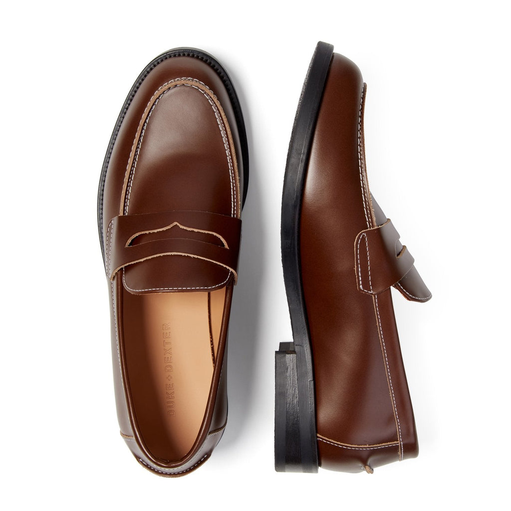 WILDE Chestnut Brown Leather Penny Loafer – CD Shop | Classic Driver