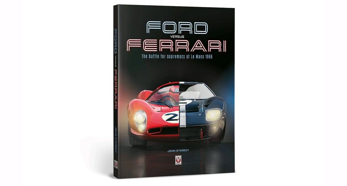 A book on the story of Ford versus Ferrari at Le Mans by Veloce Publishing