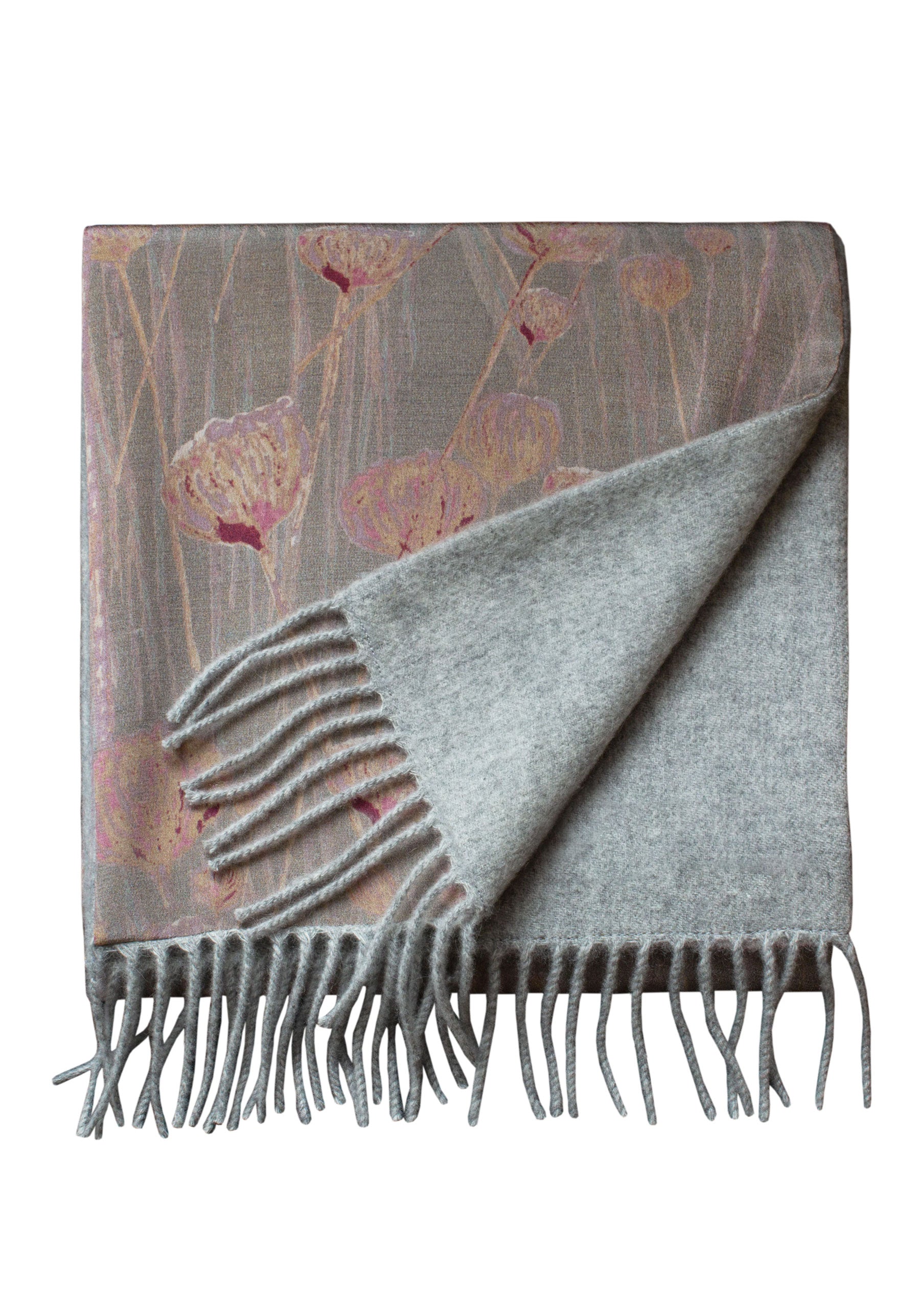 pale grey cashmere scarf