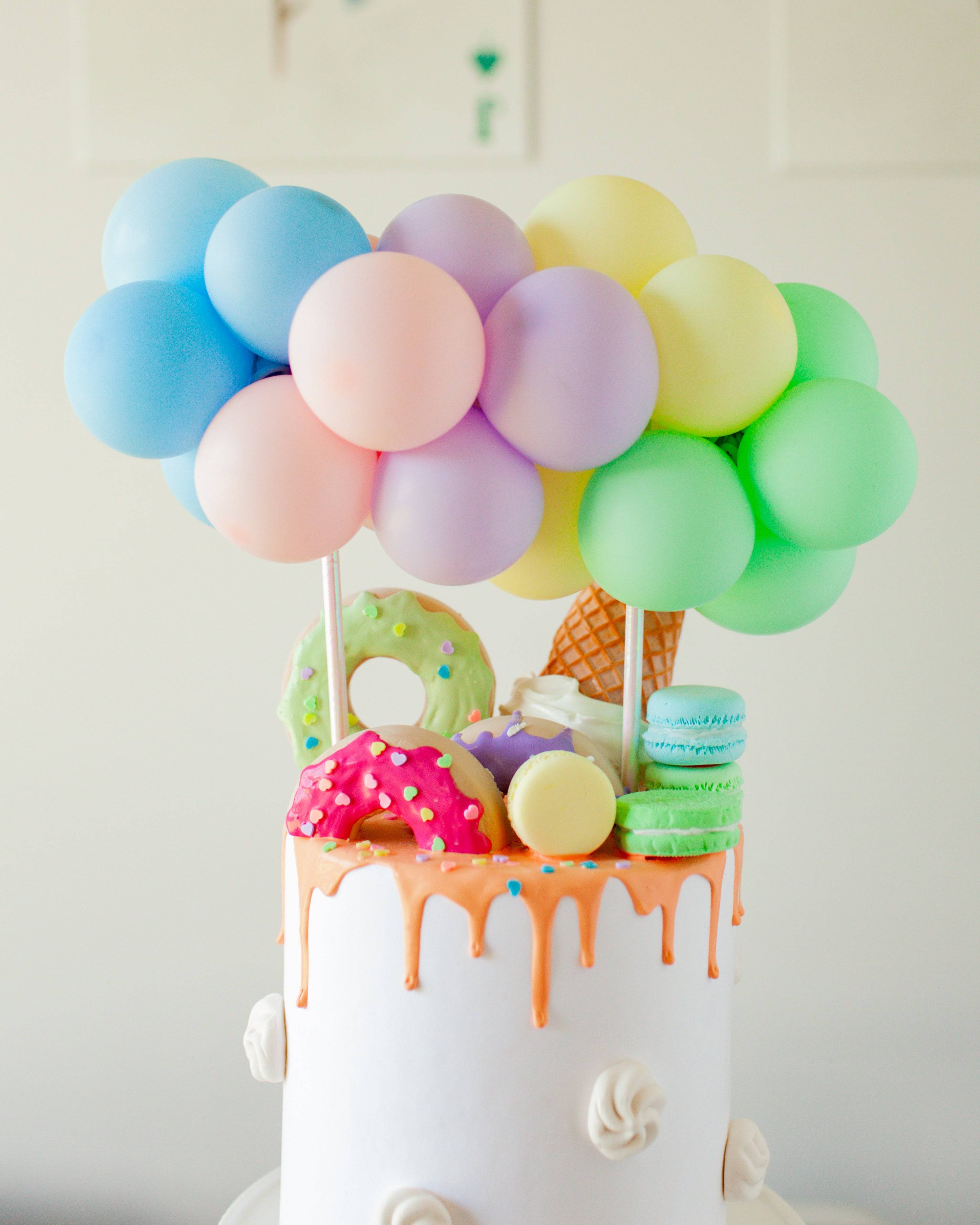 HAPPY BIRTHDAY Cake Topper (Pastel Rainbow)