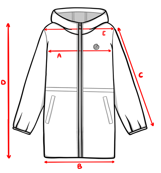Guide des tailles pour la veste imperméable Amelot Flotte - Hersée Paris 9ème