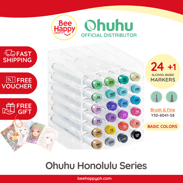 Ohuhu Honolulu New 48 Pastel Colors Dual Tips Alcohol Art Markers