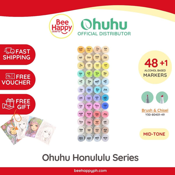 Ohuhu Honolulu 36 Skin Tone Colors Dual Tips Alcohol Art Markers