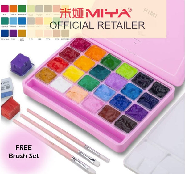 MIYA HIMI 12ML/36COLORS GOUACHE PAINT TUBE SET FOR SCHOOL – AOOKMIYA