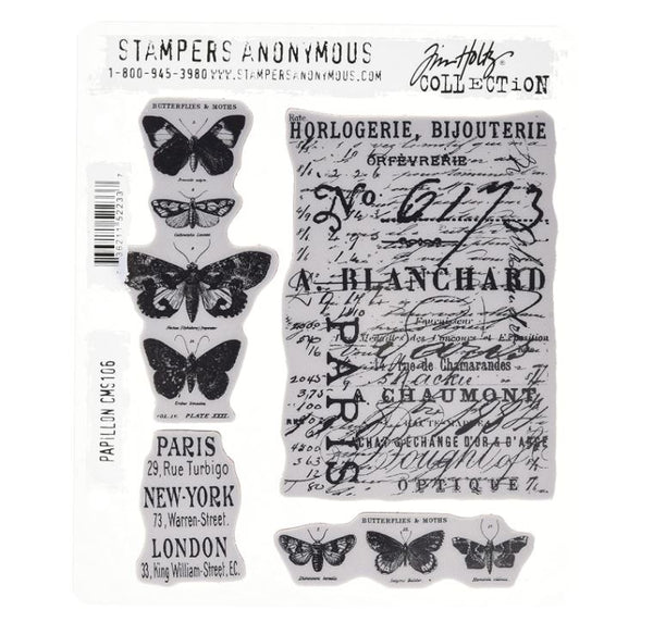 Flutter butterfly Stampers Anonymous Tim Holtz Stamps