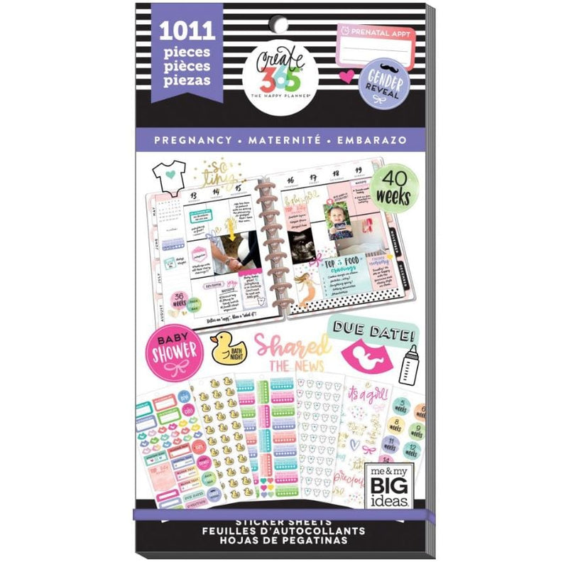 Me and My Big Ideas Pregnancy Value Pack Stickers-Create 365 Happy Planner Stickers 1011 Stickers