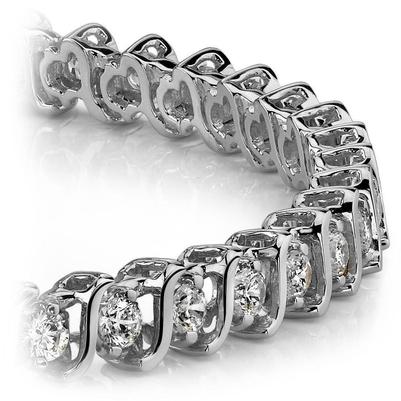 Gioielleria Raffinata Con Braccialetto Tennis in Vero Diamante Da 5,55 Carati Scintillante Stile S