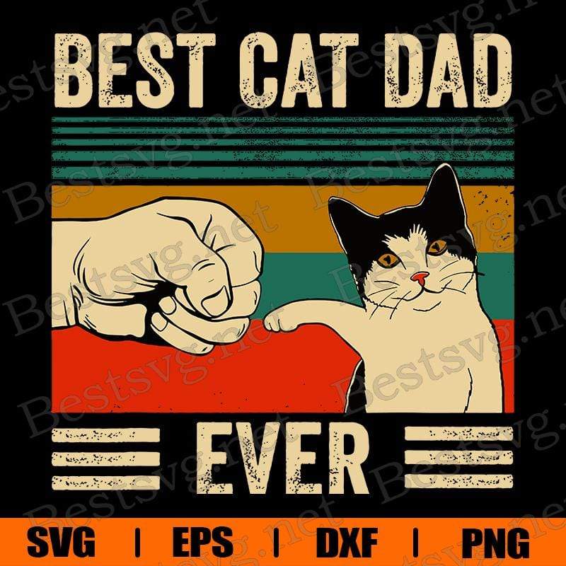 Doomsvg.net Best Cat Dad Ever svg, Cat Lover, Cat SVG, Svg Eps Png Dxf