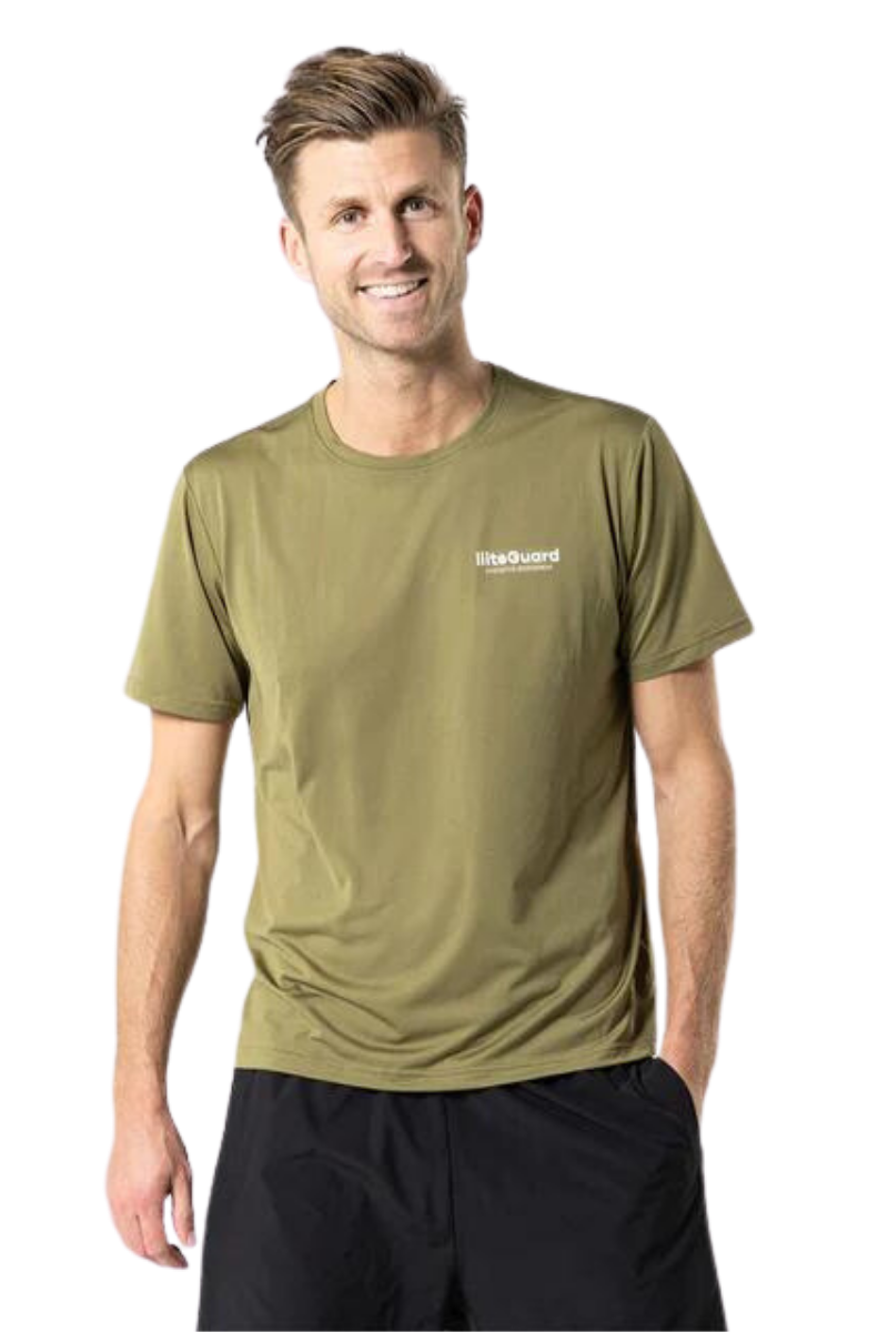 Se Liiteguard Ground Tech T-shirt - Dusty Green - T-shirt hos Padelrack
