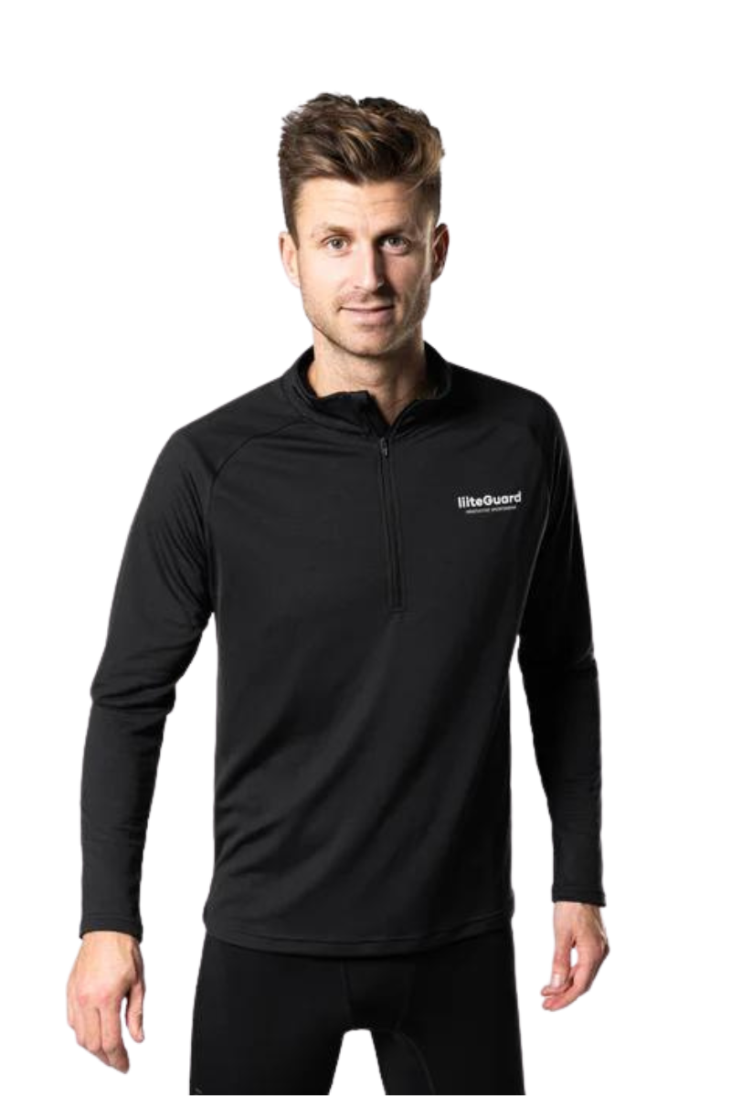 Billede af Liiteguard Ground Tech 1/4 zip - Sort - T-shirt