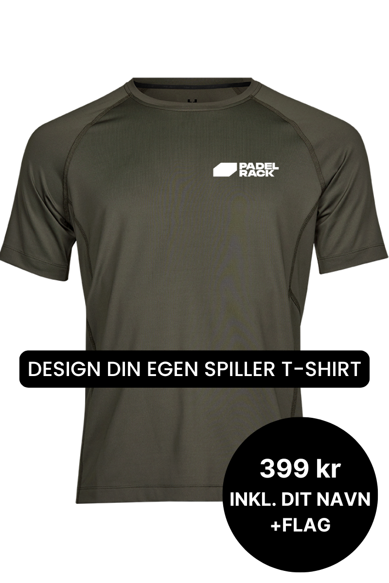 Lav din egen spiller t-shirt med navn og flag - Grøn - T-shirt