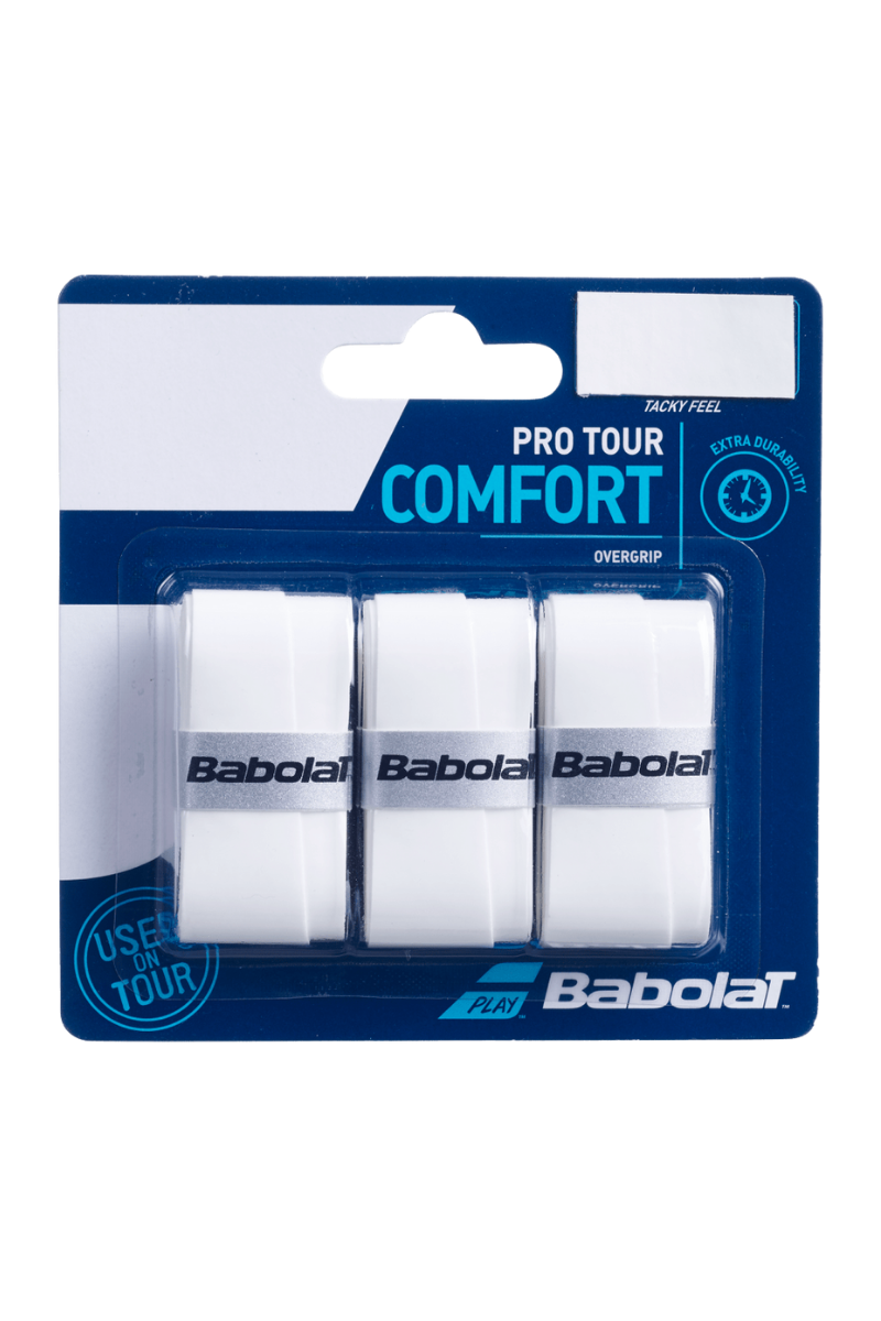 Se Babolat Pro Tour 2.0 Grip - Hvid - Overgrip hos Padelrack