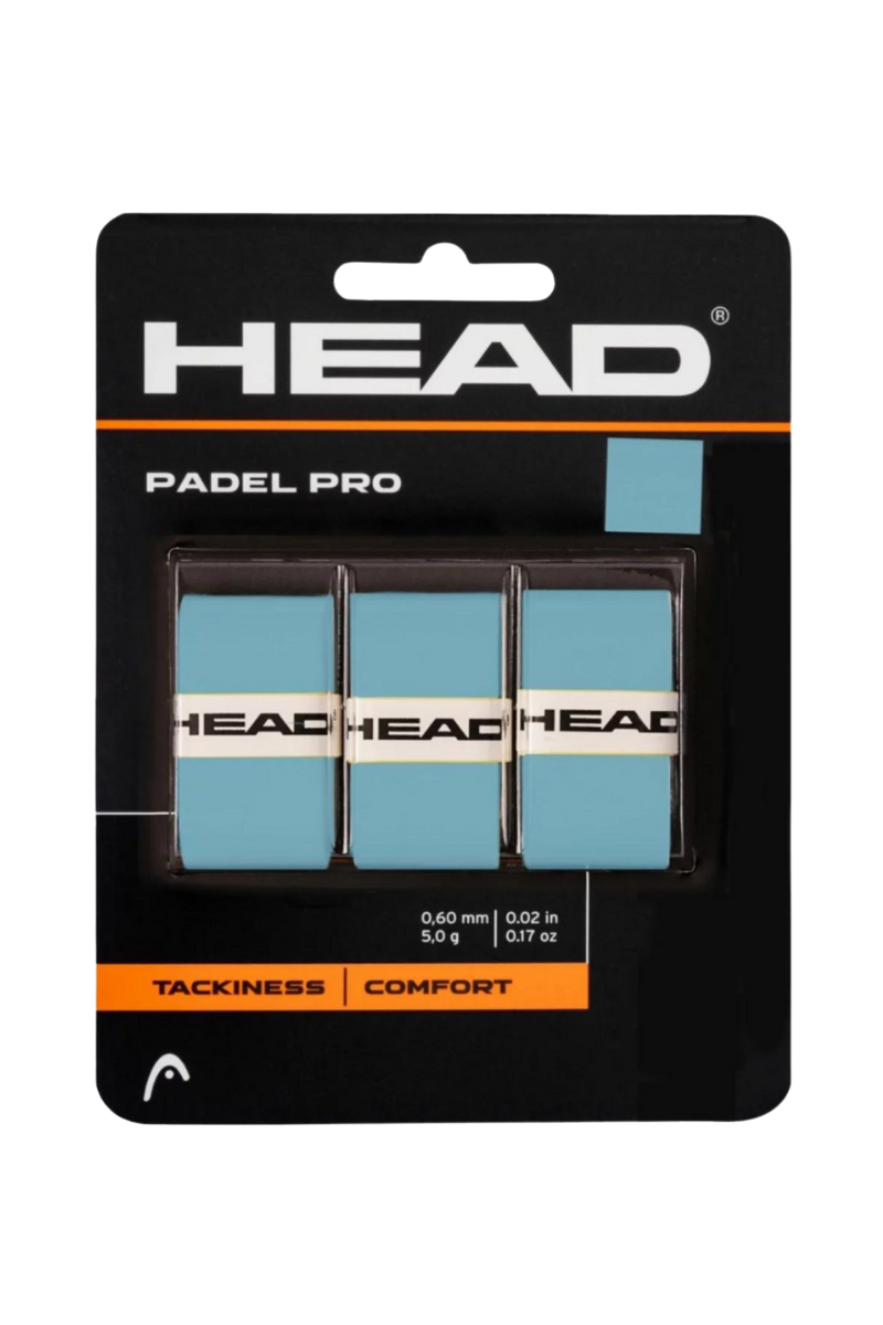 Head Padel Pro Overgrip - 3 Pak - Blå - Overgrip