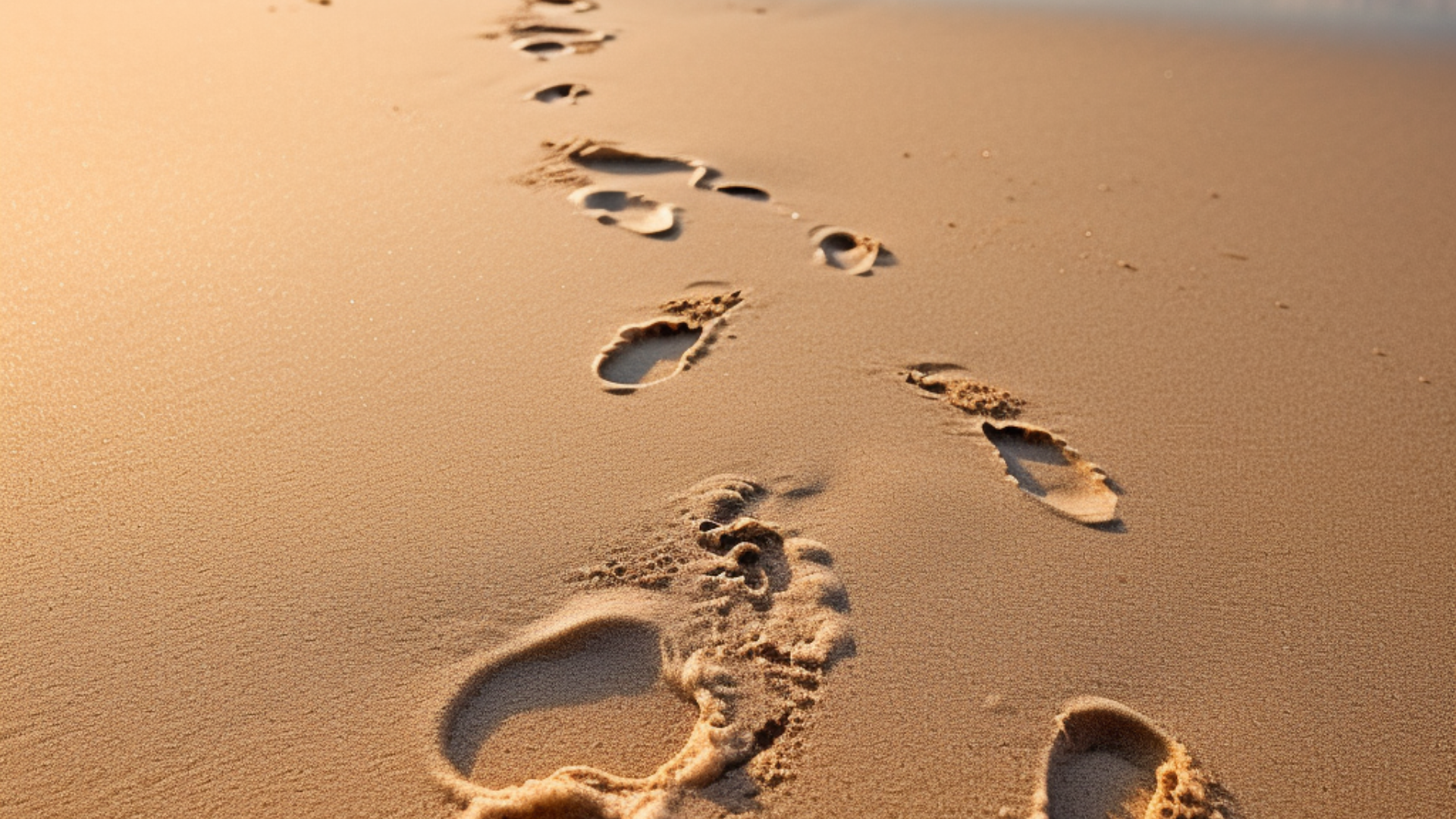 footprints in the sand