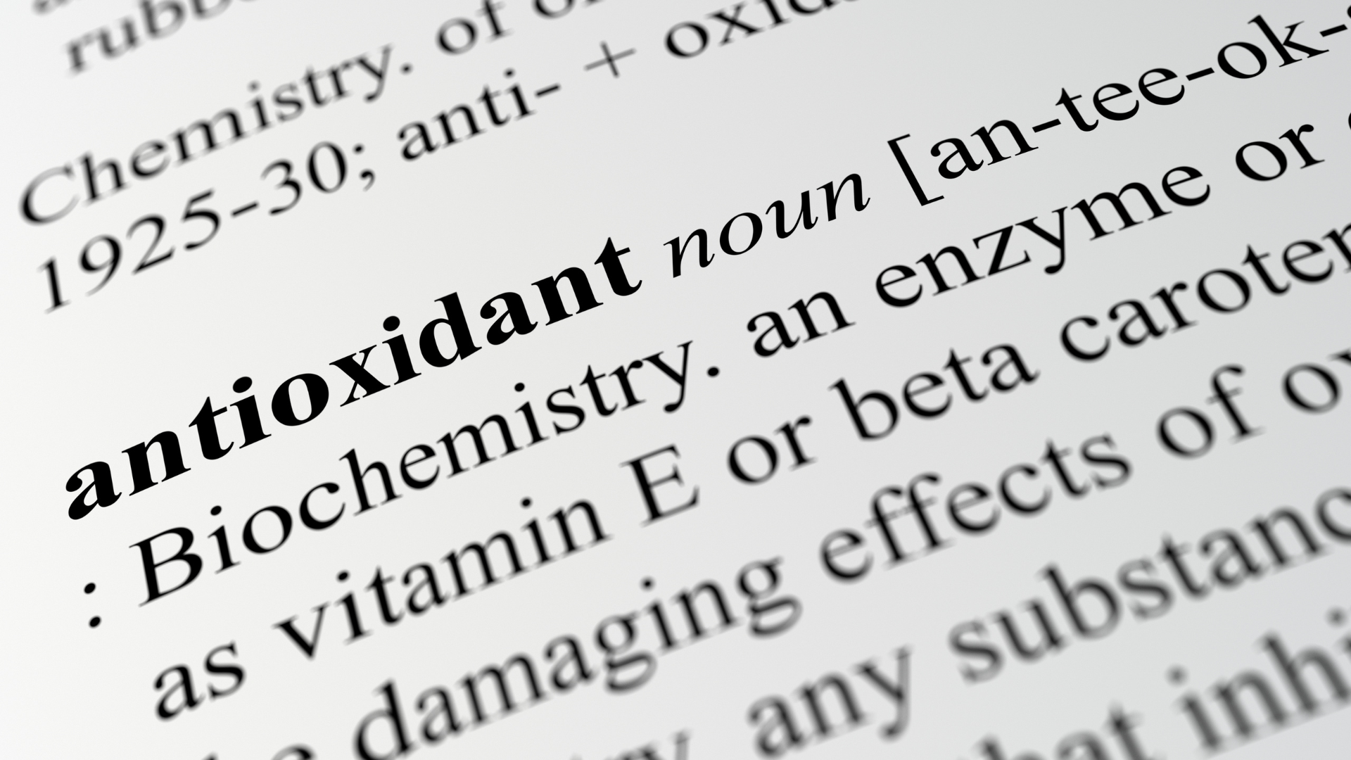 meaning of antioxidant on the dictionary