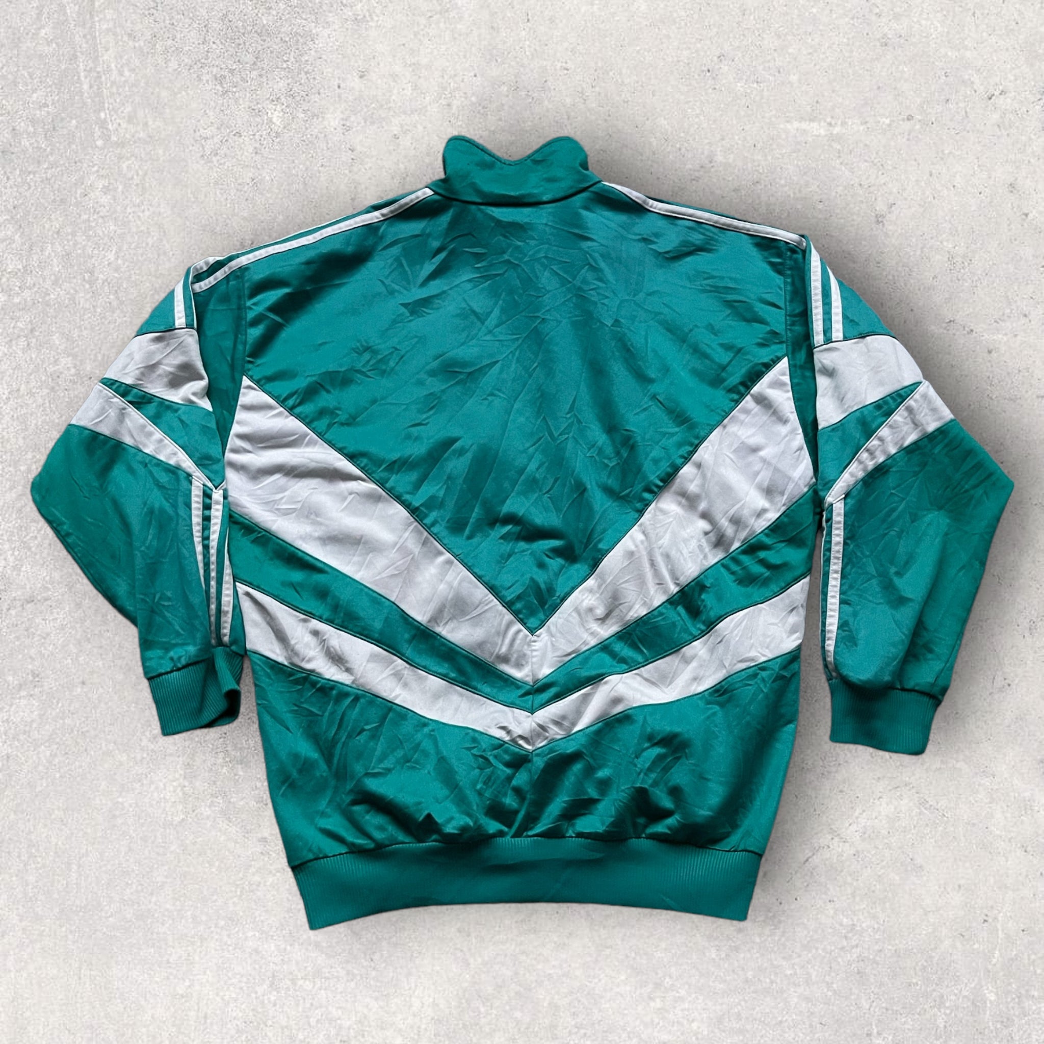 Adidas Vintage Tracksuit Top Retro 90s Green L Size T_14 – PERA