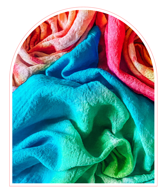 tie-dyed fabric