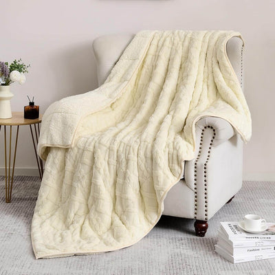 Jacquard Pattern Sherpa Weighted Blanket Uttermara Reviews on