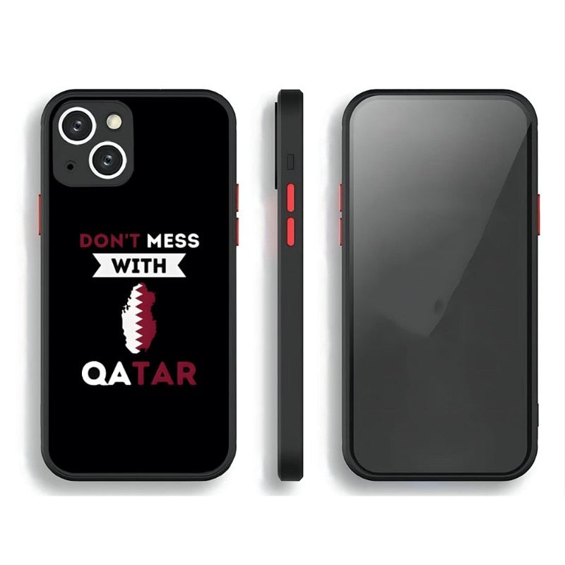 Qatar2022 Themed Matte Shockproof Bumper Phone Case For IPhone 14 13 Pro Max Plus Mini